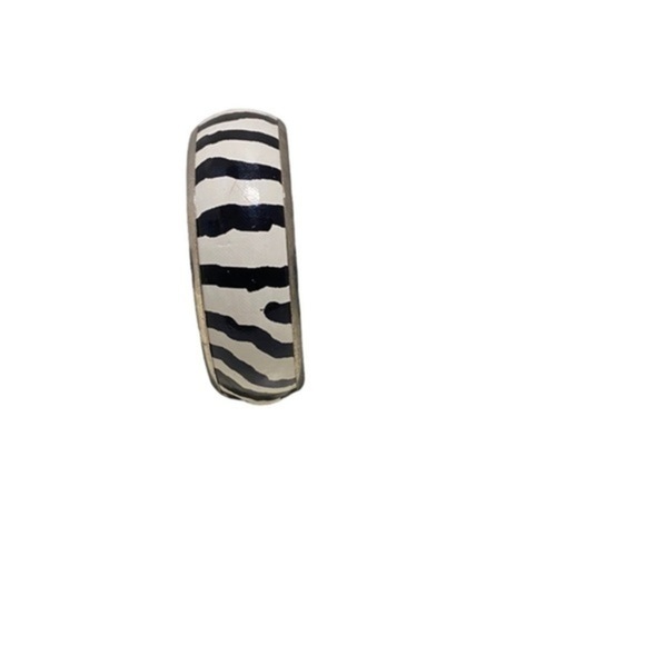 Women's Fashion Bangle Bracelet White and Black - Picture 1 of 11